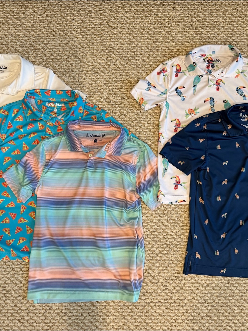 Chubbies Performance Youth Polos (Lot of 5) - Size YS